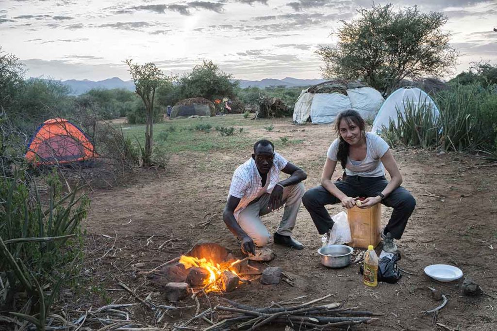 Cocinando en Oropoi