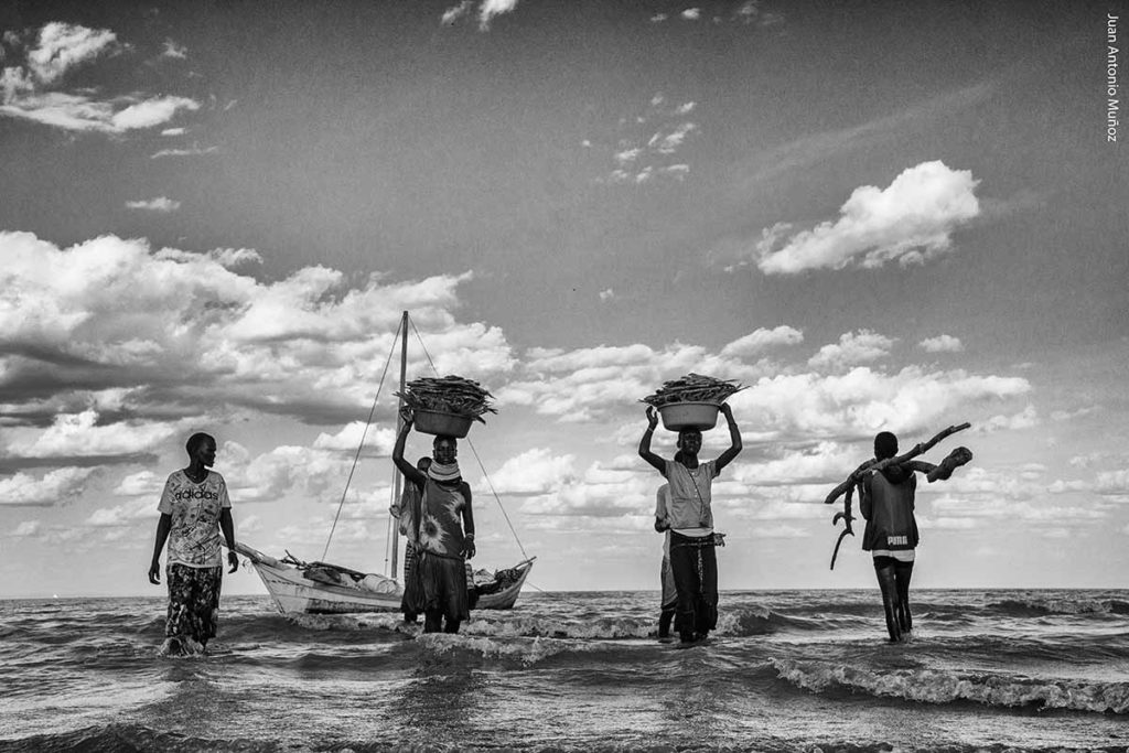 Recogida pesca Turkana Kenia