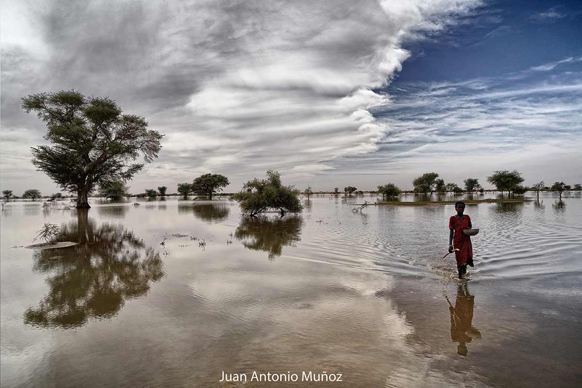 Reflejo en el lago. Mauritania