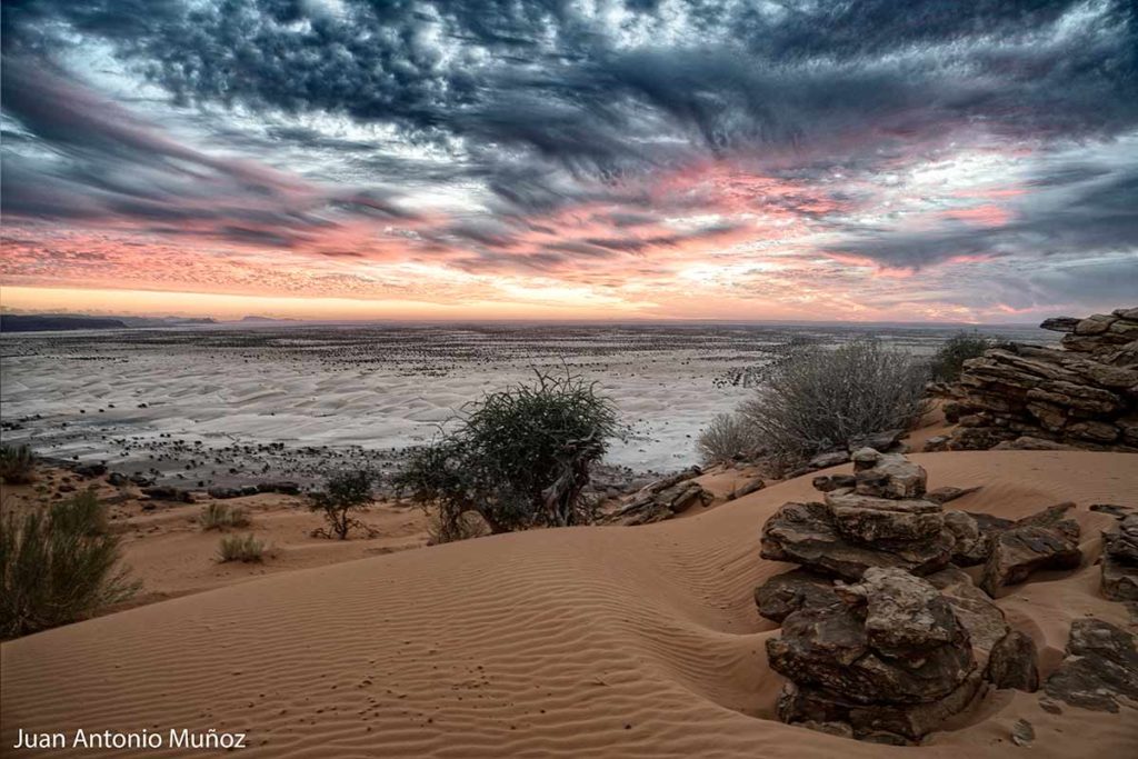 Atardecer en las dunas. Mauritania