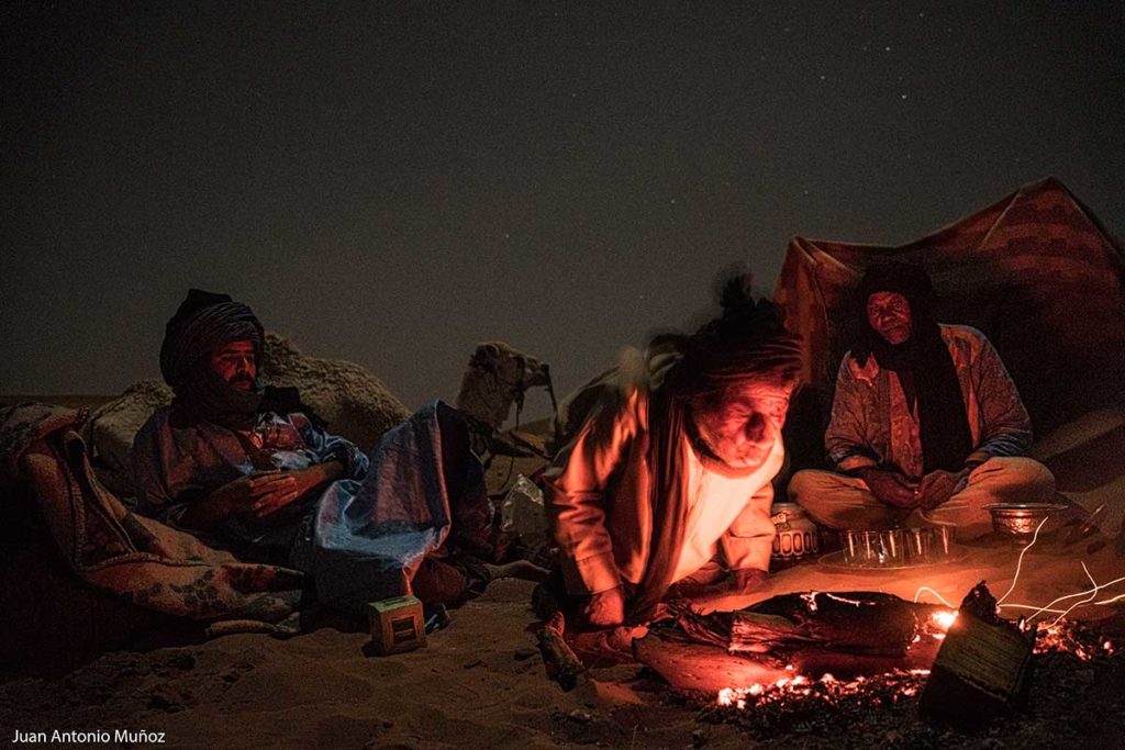 Campamento en Sahara. Marruecos
