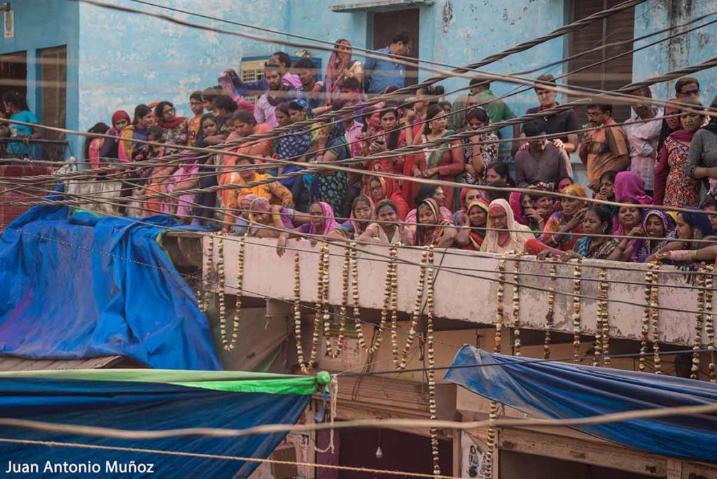 Terraza en Holi. India