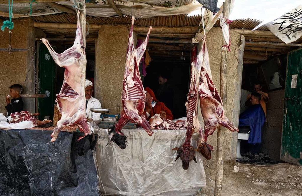 Carnicería en mercado. Marruecos