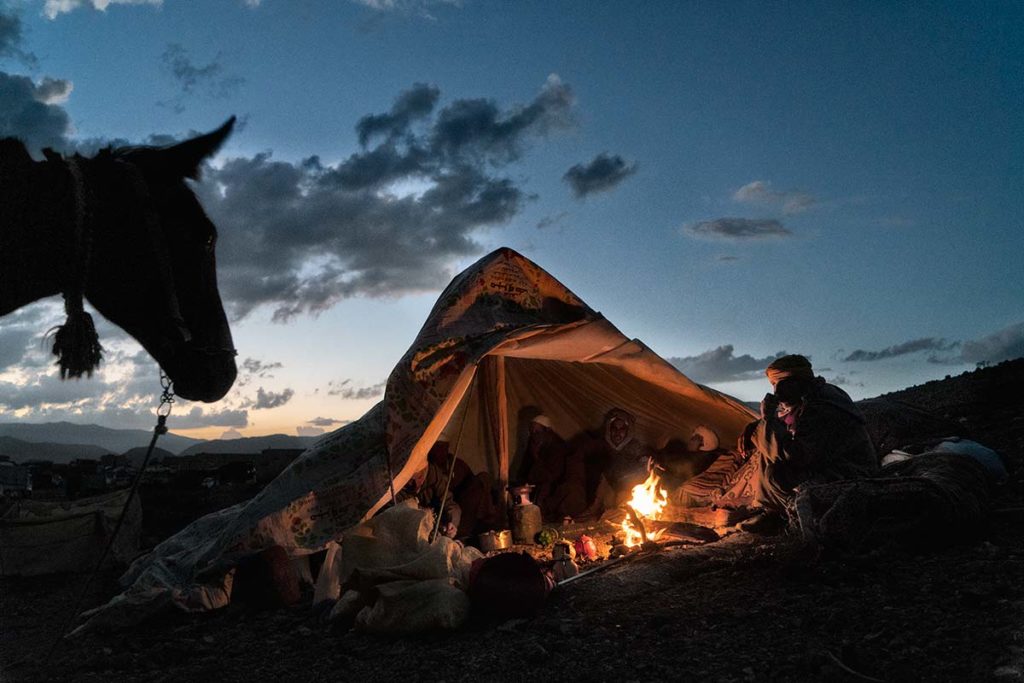 Últimas luces en el campamento. Marruecos