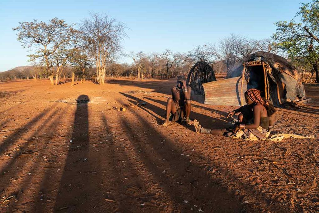 Luces en poblado. Namibia