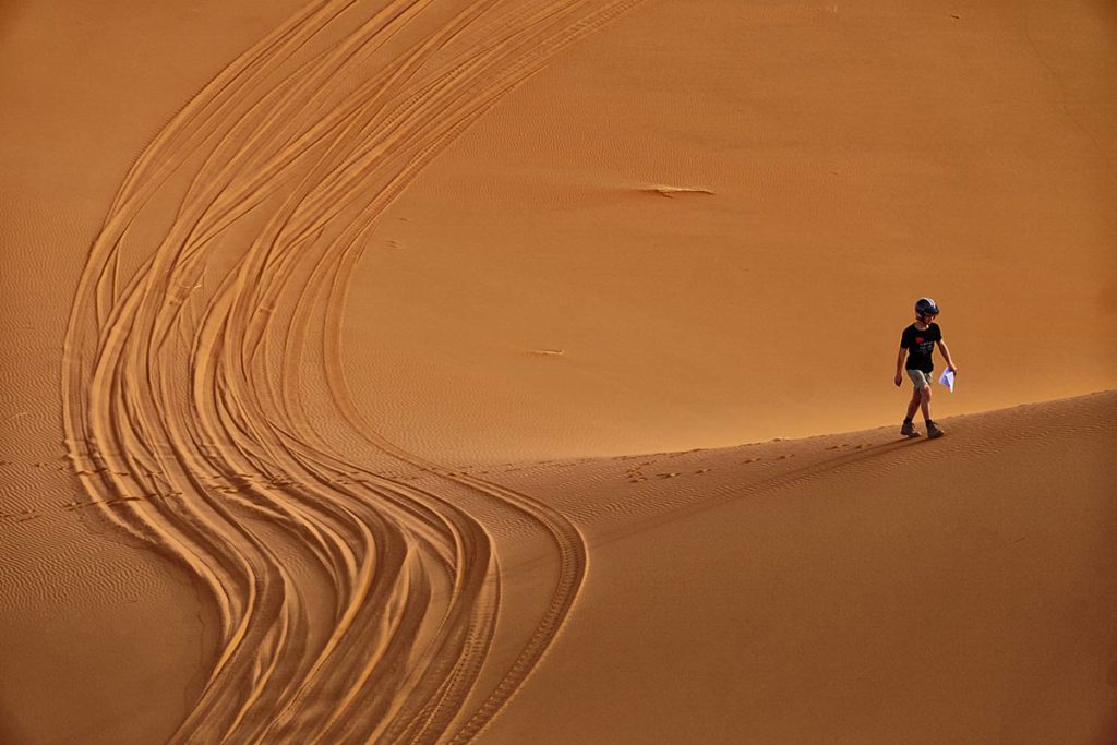 Roderas en dunas. Marruecos