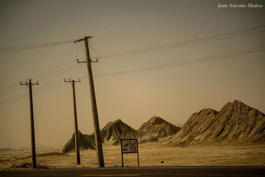 Carretera desierto. Irán