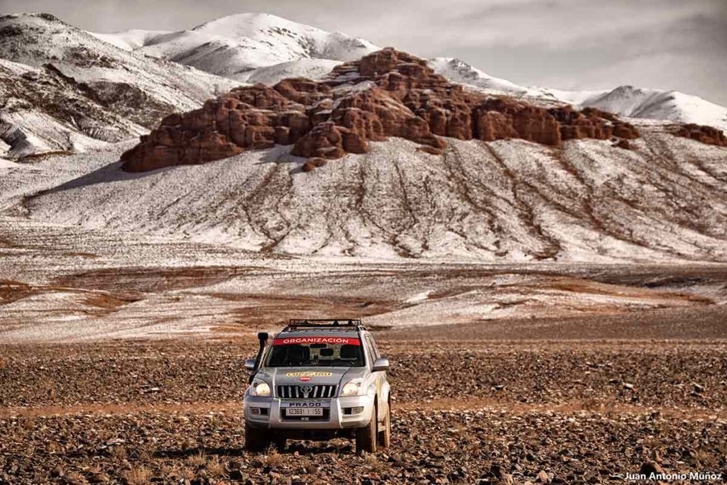 Toyota en nieve. Marruecos