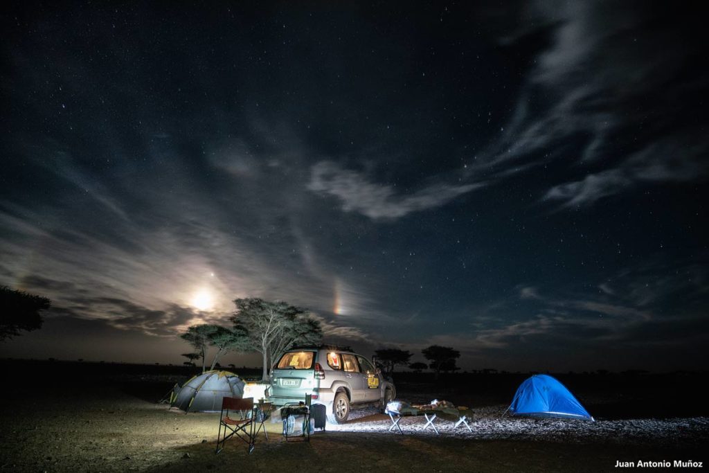 Campamento nocturno. Marruecos