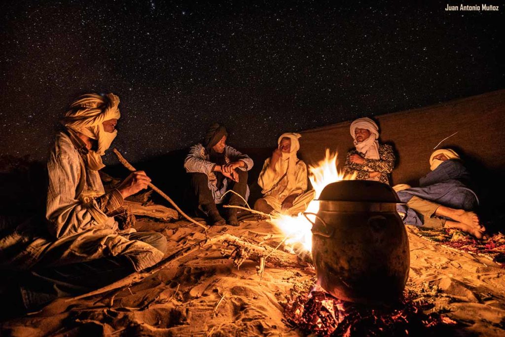 Cena en camp. Marruecos